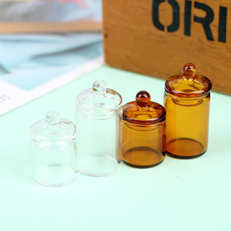 1:12 кукольный домик, мини-стеклянная банка для конфет, бутылка для хранения кофейных зерен, кухонный декор, игрушка