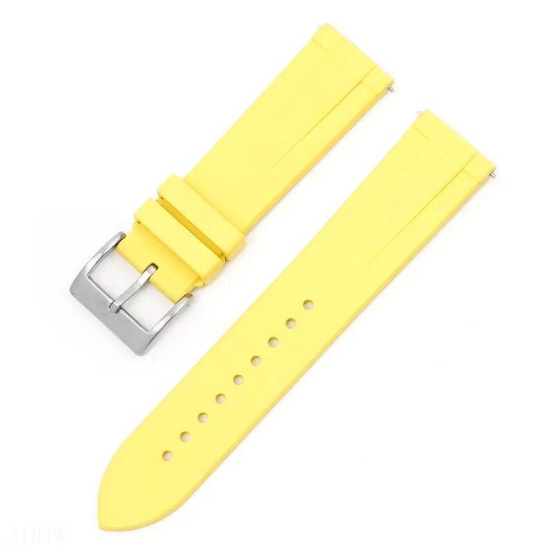Премиум-ремешок из фторкаучука, быстросъемный ремешок для Omega Rolex Seiko, пряжка из нержавеющей стали, 20/22 мм, ремешок для часов, браслет для мужчин и женщин