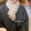 "Korean Style Solid Color Scarf: Warm, Knitted, Unisex, Cute, and Perfect for Autumn and Winter."