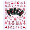 3D Nail Art Christmas Slider Wraps Snowflake Elk Santa Adhesive Flame Sticker Red Gold Manicure Nails Designs