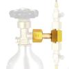 W21.8-14 CO2 Tank Bottle Adapter Splitter Quick Connect Aquarium 3 Way Regulator Brass