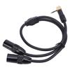 3.5mm to Dual XLR Male Y Splitter Cable 1 8 Stereo 3 Pin 0.5m for Microphone Speakers Stage DJ