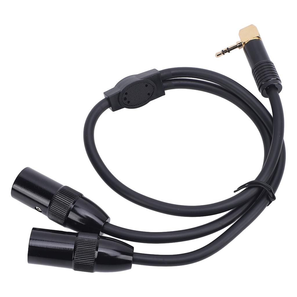 3.5mm to Dual XLR Male Y Splitter Cable 1 8 Stereo 3 Pin 0.5m for Microphone Speakers Stage DJ