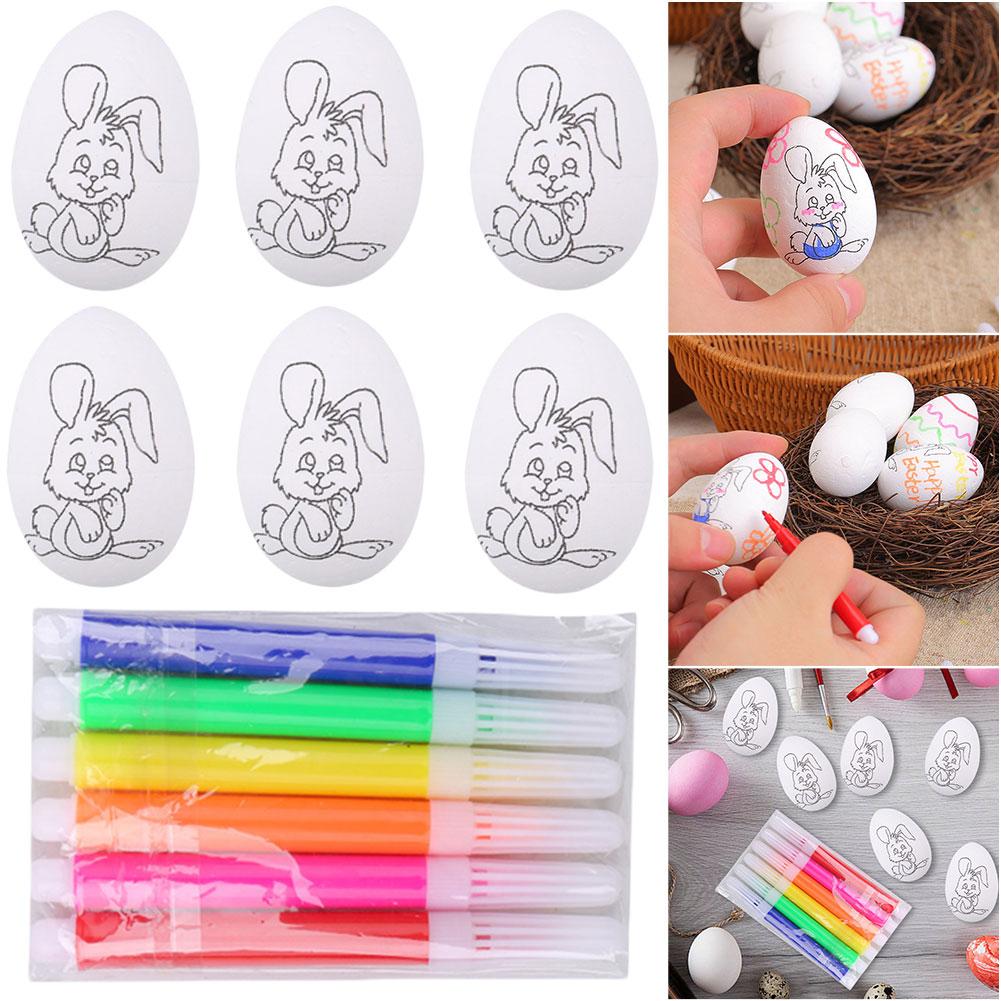 Easter Eggs Painting Kit for DIY Design for Girls and Boys Easter Egg Coloring Craft Kit DIY Easter Toy for Easter Theme Party