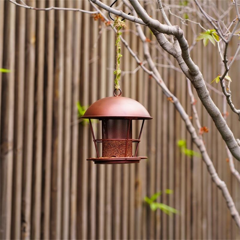 House Dome Bird Feeders for Wild Bird Waterproof Bird Feeders Outside Hanging Bird Feeders Rainproof Bird Feeding Statio