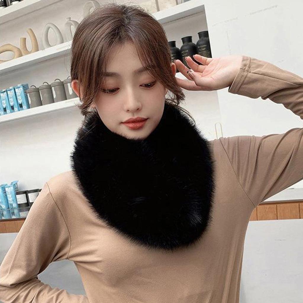 Утолщенный шарф из искусственного меха, классический дышащий незамерзающий воротник зимнего пальто