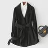 2024 Women's Short Pure Wool Double-Faced Cashmere Coat with Suit Collar