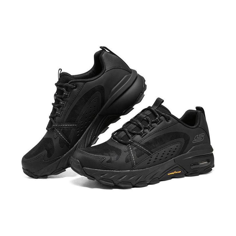 Skechers Max Protect Ткань Классические Универсальные Низкие Повседневные Кроссовки Мужские Кроссовки Черный 237308C-BBK