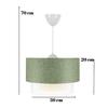 Cake Single Pendant Lamp Khaki Fabric Living Room Bedroom Young Room Chandelier
