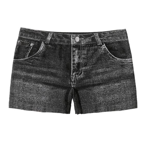 Женские шорты из искусственного денима с высокой эластичностью, короткие леггинсы с карманами, облегающие летние шорты для повседневной носки