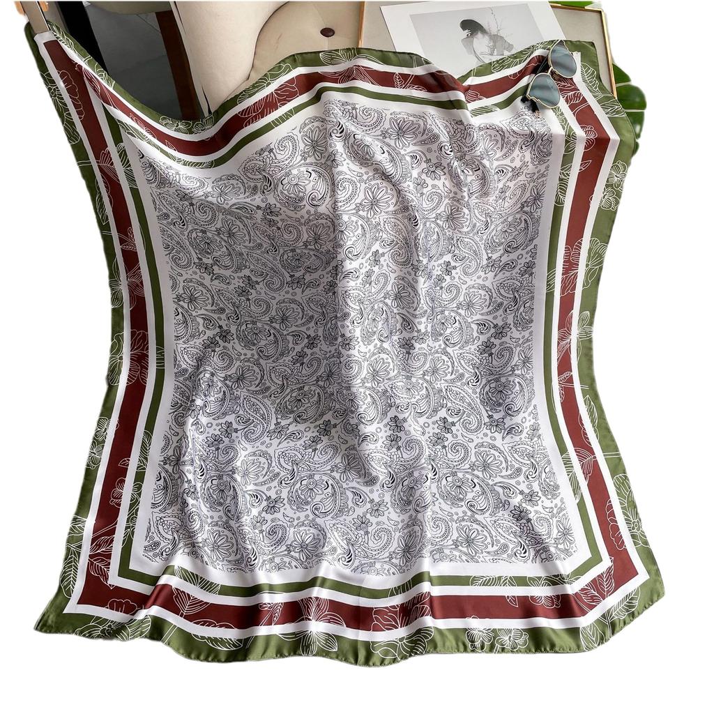 High-quality Luxurious Silk Scarves Headband Scarfs Neck Scarf For Women Chain Silk Scarf Women's Decorative Shawl