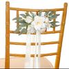 Nordic Style Wedding Pew Flowers Eucalyptus Leaves Artificial Flowers Chair Back Flower  Outdoor
