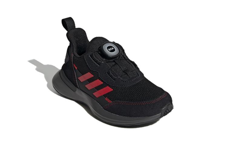 adidas Rapidarun Boa Амортизация Низкие Детские Беговые Кроссовки Черно-Красные Для Детей Возрастом 3 7 Лет FU7314