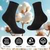 5-Pair Pack: All-Season Solid-Color Cotton Mid-Calf Socks Grey
