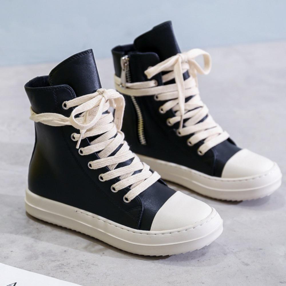 Высокие туфли женские парные туфли из парусины женские туфли больших размеров универсальные модные кроссовки на шнуровке женские Zapatillas Mujer