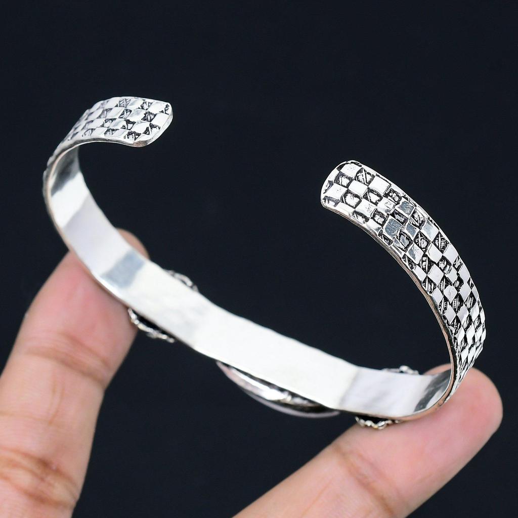 Натуральный браслет из розового кварца, регулируемый, из стерлингового серебра 925 пробы, для девочек