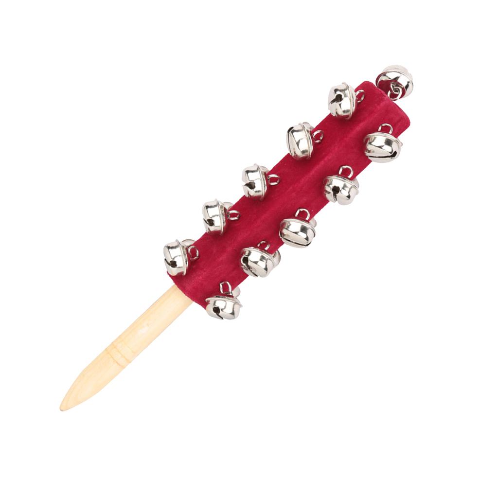 Деревянный ручной 21 колокольчик бар с санями палка детская игрушка инструмент (красный)