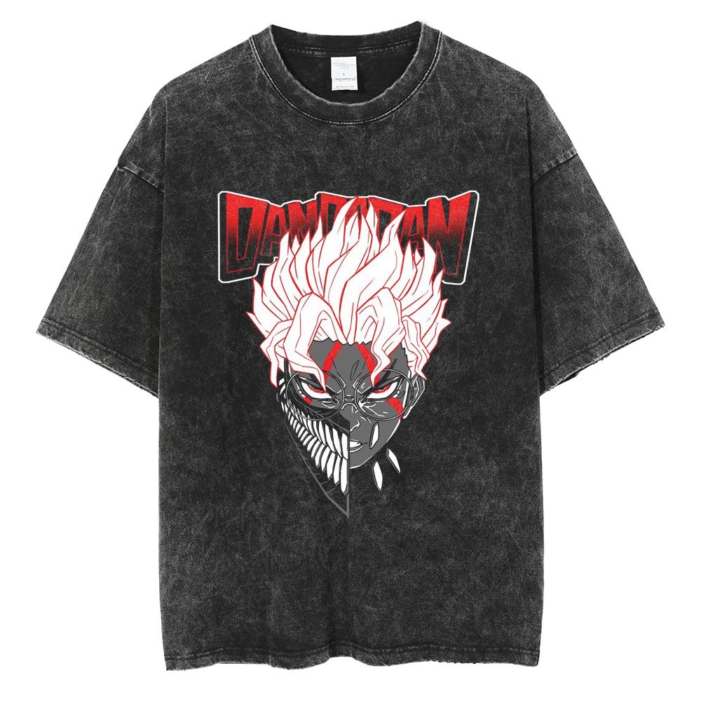 Аниме Dandadan Аясэ Момо Окарун Принтованная футболка Мужские футболки из стираного хлопка Оверсайз Повседневная футболка Харадзюку Мужские Топы Манга