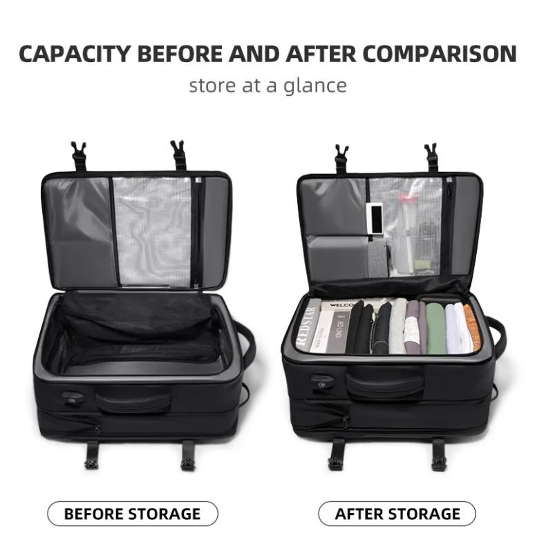 Fenruien New 40L Large Capacity&Expandable Travel Backpack Multifunction 17,17.3 Inch Business Laptop Backpack Bag