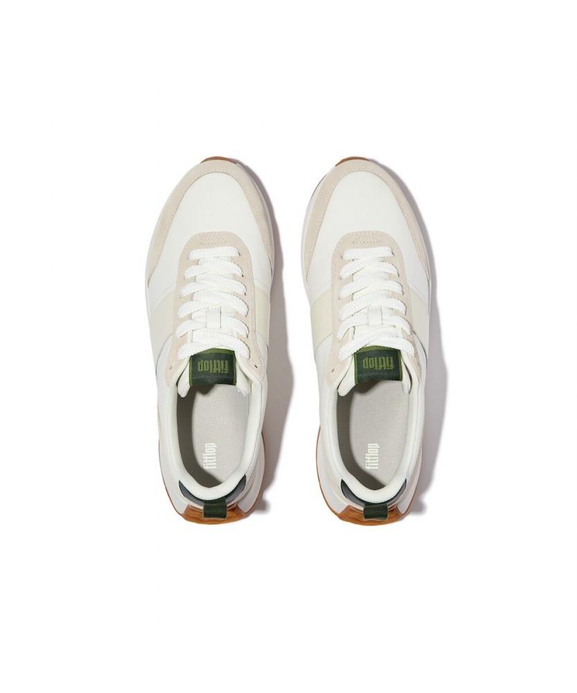 Fitflop [F-Mode] Men'S Leather/Suede Sneakers - Urban White/Stone (Ft59K1N051)