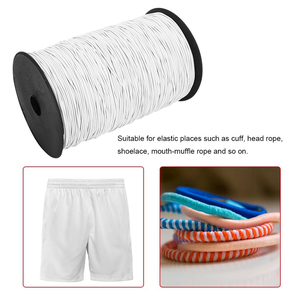 1.5mm 500m Round Elastic Bungee Rope String Stretchable Cord Dress Making Craft