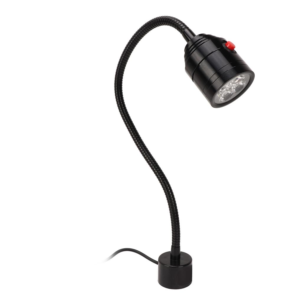 Светодиодная лампа для станка с магнитным основанием, гибкая гусиная шея, 900 лм, металлическая светодиодная лампа для станка