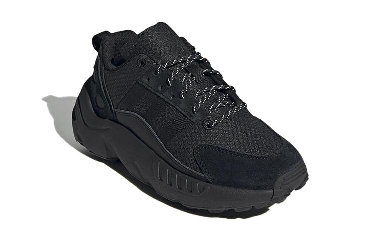 Adidas Originals ZX 22 Comfortable Abrasion Resistant Low top Kids' Running Shoes Black GW3659