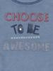 Boy' blue Lief printed open-front sweatshirt