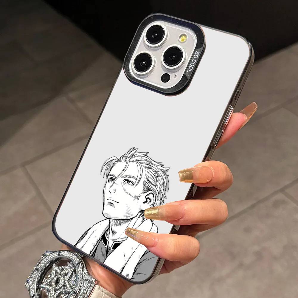 Черный чехол для телефона Vinland Saga Для iPhone 17,16,15,14,13,12,11 Plus,Pro Max,XS,Цветной серебристый чехол для телефона Funda Cover