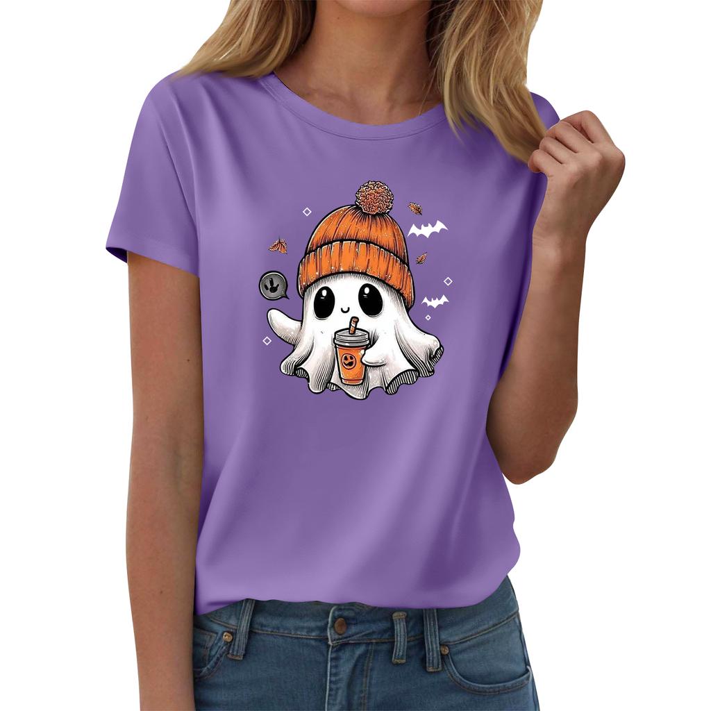 Женские футболки, Женские топы с коротким рукавом, Летняя мода, Повседневные стильные футболки с круглым вырезом, Туники