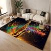 Music General Theme Soft Crystal Velvet Rug Custom Name & Text Print Non Slip Floor Rug for Bedroom Living Room