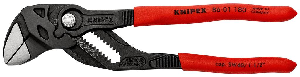 Клещи-гаечный ключ KNIPEX с ручками с пластиковым покрытием 8601-180SB 8601-180SB