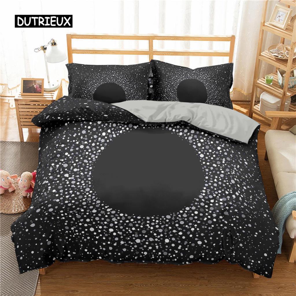 Starry Sky Duvet Cover Set King Size Galaxy Starry Sky Theme Twin Bedding Set for Kids Teen Polyester Colorful Stars Quilt Cover