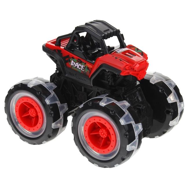 Monster Truck Samochód Terenowy Jeep Auto Off Road Dźwięk Światło Czerwony
