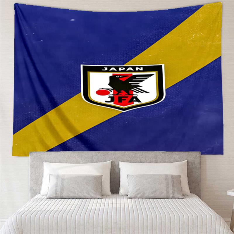 Japan Football Association Emblem Tapestry Room Decoration Wall Hanging for Living Room Bedroom, dormitory, Birthday and Christmas gifts