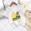 Minionses Boys Birthday Party T-shirt Cartoon Anime Pattern Number 1-9 Printed T-Shirt Children Summer Clothes Fashion Tops Gift