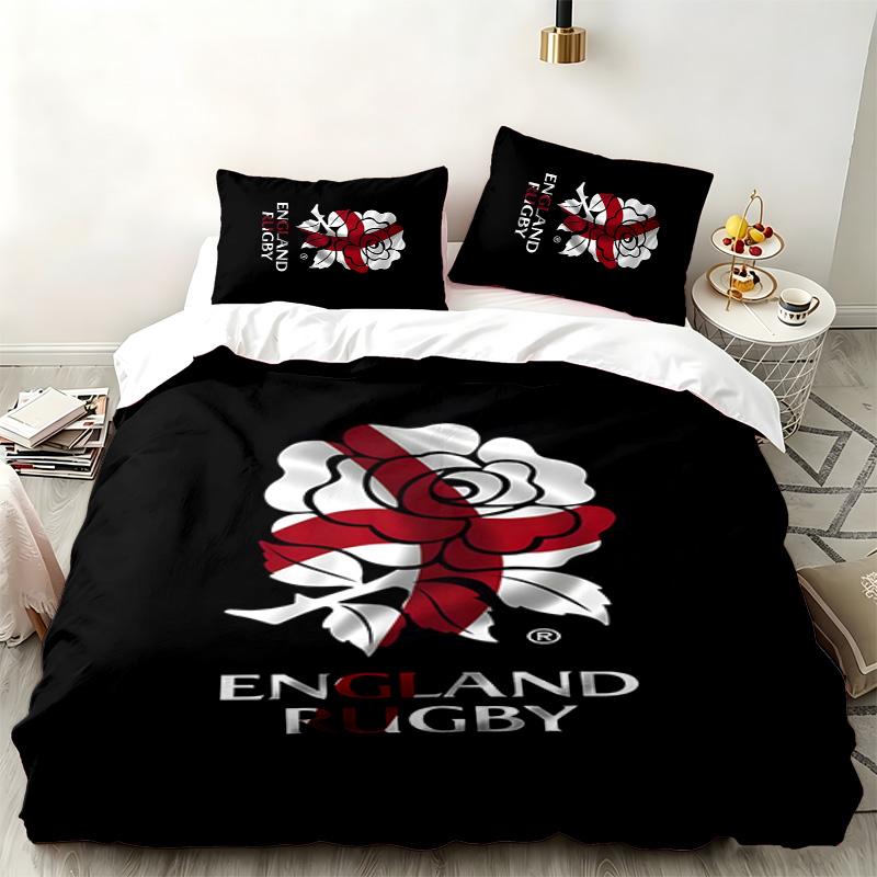 England rugby 3pc set Perfect for bedroom use Comfortable bedding set includes a duvet cover and two pillowcases Ideal birthday or Christmas gift