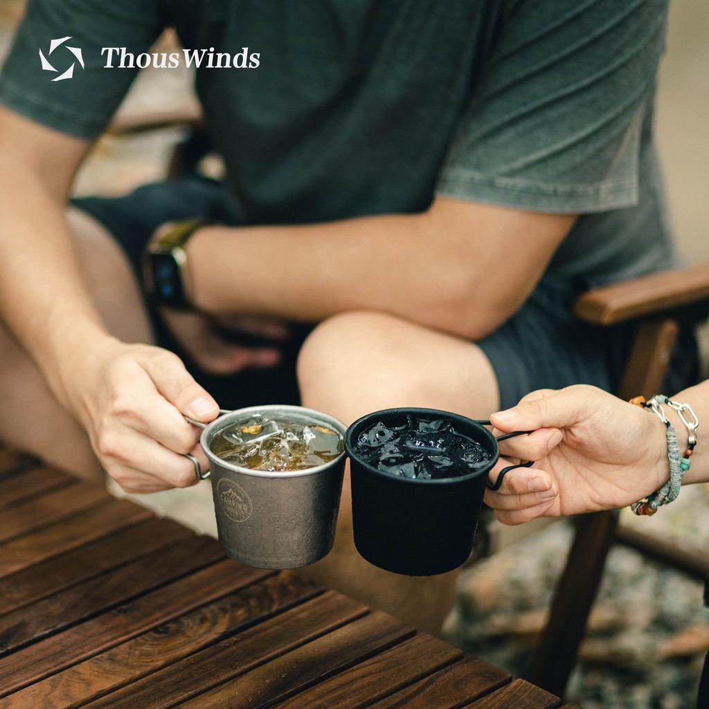 Thous Winds 350ML Camping Cup Mug Outdoor Tableware Tourist Picnic Utensils Tea Coffee Sierra Cup Set Cookware Hiking Supplies