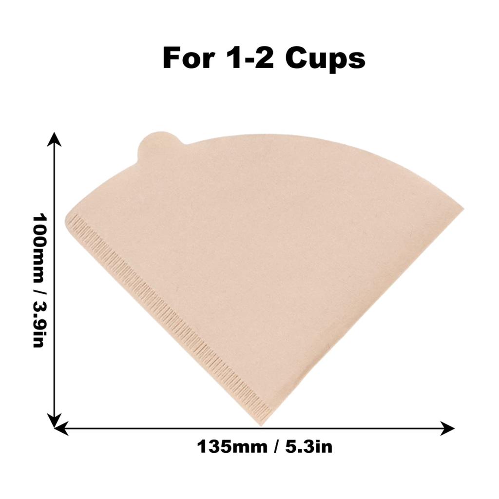 Healthy and Hygienic Coffee Filter Paper, 100 Sheets, for Coffee Makers, Commercial and Home Use (V01 Filter Paper, 100 Sheets)