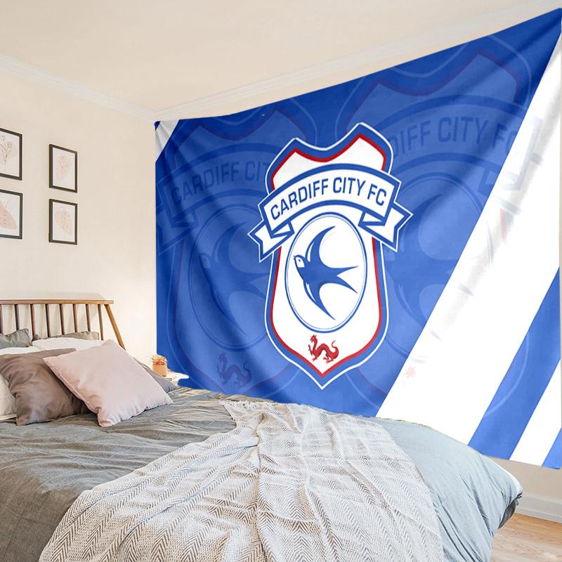 Cardiff Fc Crest Tapestry, Unique Design Tapestry, Wall Decor for Bedroom,Livingroom, Playroom,Heartwarming Fan Holiday Gifts