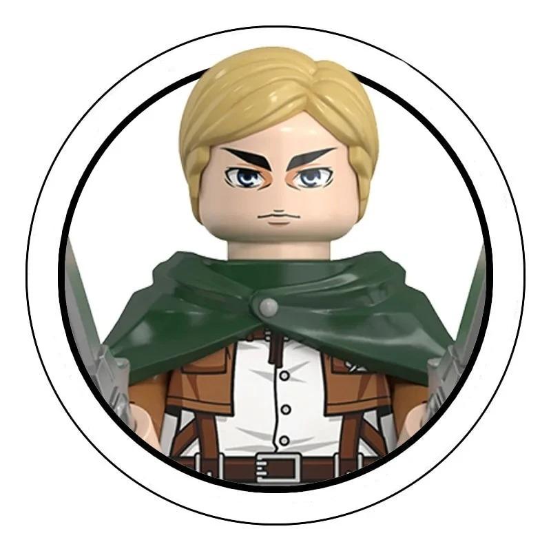 Слепая коробка Строительные блоки Мини-модели Фигурки Атака на Титанов Леви Аккерман Эрен Микаса Гигант Анни Хэллоуин Рождественские подарки Игрушка