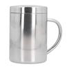 Stainless Steel DoubleLayer Coffee Cup with Handle Children"s Cup with Lid Heat Insulation and
