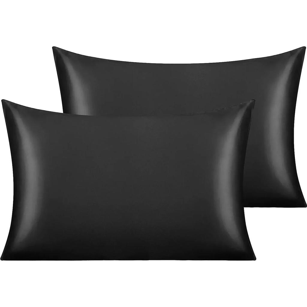 2 Pack Satin Pillowcase designed for Hair and Skin Super Gentle and Cooling Similar to Silk Pillow Cases with Envelope Closure Household Textile