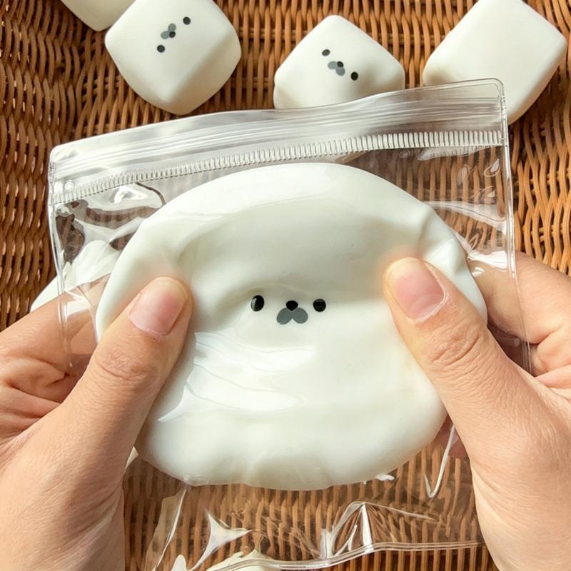 Squishy Seal Milk Brick Slow Rising Toy, Ultra Soft Mochi Fidget Toy for Stress Relief