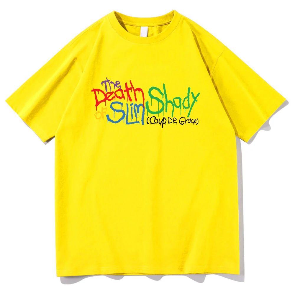 Eminem The Death of Slim Shady T Shirt Fashion Women Harajuku Hip Hop Retro T-Shirt Unisex High Quality Vintage Cotton Tees Tops