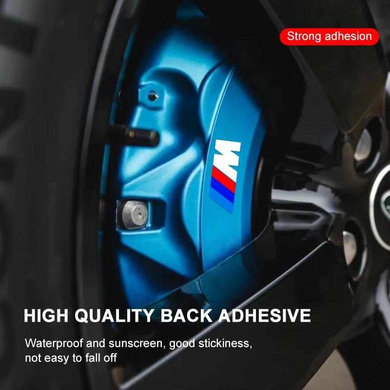 6 шт. Наклейка на тормозной суппорт автомобиля Термостойкая 3D-наклейка Декаль Для BMW M4 M8 5 серии E39 E60 E61 F10 F11 F07 G30 G31 G15 Z4 E89