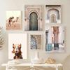 Moroccan Wall Art Canvas Print Marrakesh Architecture  Boho Poster Wall Decor Desert Art Picture Decoration Painting for Home