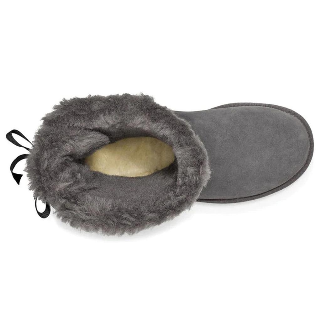 (WMNS) UGG Short Bow Stiefel Fleece Lined Gray Women's 1110706-CHRC