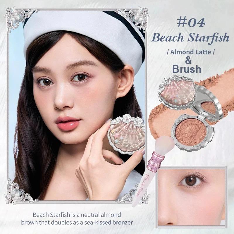 Flower Knows Swan Ballet Velvet Embossed Blush Матовый макияж Прессованные румяна Пудра Палетка Женский подарочный набор