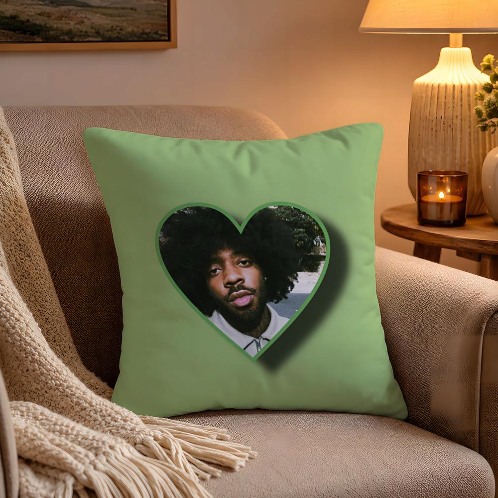Chill RNB Singer BBrent Faiyaz Pillow Case Soft Plush Cushion Cover Double Print and Invisible Zipper for Sofa Home Car Use